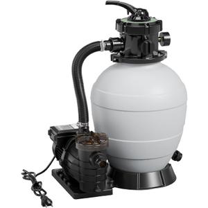 Future Way Sand Filter Pump for Above Ground Pools, 3/4 HP, 3420GPH High Flow Pool Pump and Sand Filter with 6-Way Valve & Automatic Timer, 13 Inch Sand Pool Filter Ideal for Pools About 10506GAL