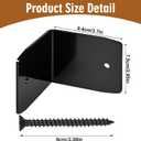 MorningRo 24 Pcs Black Pergola Hardware Rafter Clips Galvanized Steel Rafter Brackets Hurricane Clips Brackets Ties with Screws for Lumber Pergola, Timber Beam, Ceiling Joist (4 Inch)