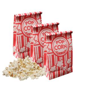 Popcorn Bags, 2 oz Flat Bottom Paper Popcorn Bags for Family Movie Night Baseball Themed Carnival Christmas Birthday Party 100 Pcs