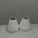Small Lamp Shades Clip on Bulb, Chandelier Shades Set of 6, Mini Linen Lampshade 2.9x5.9x5.1in Small Lamp Shade for Chandelier Lamp Replacement (White&Gold (White Edge))