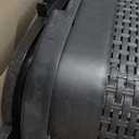 Mind Reader 60L Slim Laundry Hamper, Clothes Basket, Lid, Wicker Design, Plastic, 17.65"L x 13.75"W x 24.15"H, Black