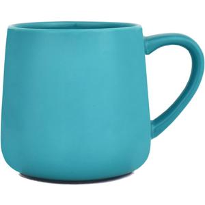 Bosmarlin Large Glossy Ceramic Coffee Mug, Tea Cup for Office and Home, 18 oz, Suitable for Dishwasher and Microwave, 1 Pack (Aquamarine)