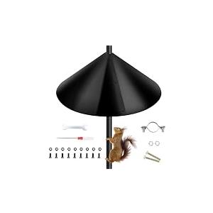 Squirrel Baffle for Bird Feeder Pole,Outdoor Pole Mount Squirrel Proof Guard Stopper- 19 Inch,1 Pack,Plastic