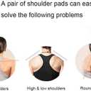 LUNNTE Silicone Shoulder Pads for Womens Clothing, Anti-Slip Shoulder Push-Up Pads Invisible Breathable Enhancer Reusable, 3 Pairs (Transparent)