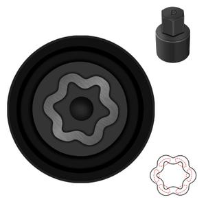 D-Wheel Locking Nut Key Compatible with Toyota Models, Lexus, Tacoma, Wheel Lock Nut Socket Adapter, Anti-Theft Lug Removal Tool, Socket Remover Repair Tool