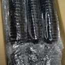 96 Pcs Plastic Wine Glasses 7 oz Plastic Goblets Party Wine Cups Hard Drinking Glasses with Stem Stackable Goblets Champagne Flutes for Wedding Toasting Birthday Party Supplies (Black)