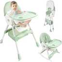 High Chairs for Babies and Toddlers with 360 Degree Rotatable Wheels，6 in 1/3 in 1 Foldable and Portable Children's High Chair，Suitable for Babies of All Ages to Grow Up