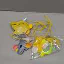 Door Cat Teaser Toy Retractable Adjustable Elastic Rope Interactive Doorway Kitten Teaser Toy 6.6ft (Felt Mouse, Chicken, Inchworm ) 