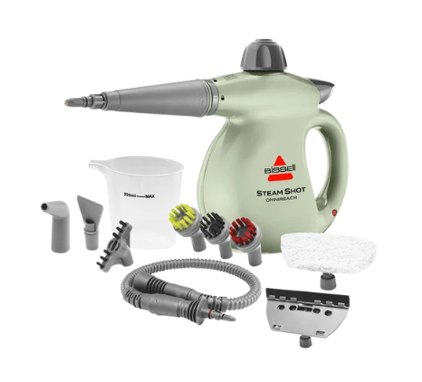 BISSELL® Steam Shot™ OmniReach handheld portable steam cleaner for tile, grout, windows, bathrooms, kitchens, fabric steaming tool