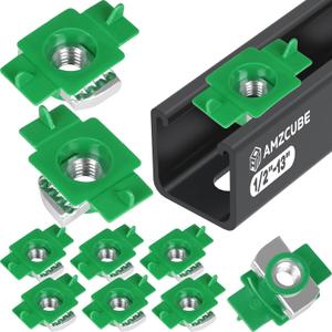 1/2"-13 Nylon Strut Channel Cone Nut - 50 Pcs, 9mm Thickened Strut Channel Squeeze Nut, Compatible with Strut Channel Support Systems, Solar Panel Mounting (50 Pcs)