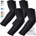 GOUNOD Arm Sleeves for Men Women,Compression Sleeves to Cover Arms for Men Working,Sun Sleeves for Men UV Protection (Black)
