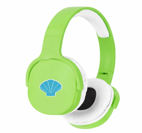 Icon Headphones Summer Cute Shell Kids Green Headphones, 3 Pack