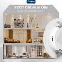 Amico Recessed Lighting 4 Inch, 12 Pack 5CCT Flat LED Can Lights, 2700K/3000K/4000K/5000K/6000K Selectable, 7W=60W, 700LM Brightness, Retrofit Installation - ETL & FCC, White