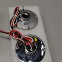 Partsam 2Pcs Amber Glass Lens Watermelon Lights [Patented] LED Side Marker Turn Signal Lights with Stainless Steel Bezel Replacement for Kenworth Peterbilt Freightliner