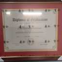 FramePro 11x14 Diploma Frame with Red over Gold Mat, 14x17 Certificate Frame, Real Wood with Gold Trim, Mahogany with Arcylic