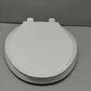 KOHLER 4636-RL-0 Cachet ReadyLatch Elongated Toilet Seat, Quiet-Close Lid, Contoured Seat, Grip-Tight Bumpers and Installation Hardware, White, 18.04"L x 14.18"W