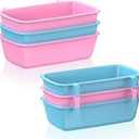 Pawfly 10 Pcs Cage Cups Hanging Plastic Bird Cage Feeders with Hooks 10 oz Rabbit Feeders for Cages Rabbit Food Bowls Waterers Bunny Cage Feeding Dishes for Small Pets Parrots Hamsters Guinea Pigs