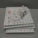 6Pcs Pegboard, Peg Board, Pegboard Wall Organizer, Mount Display Pegboard Kits fit Pegboard Storage, Small Pegboard for Craft Room Garage Kitchen, Peg Boards for Walls - White Pegboards Panels (10 Inch)