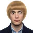 Yan Dream 60s 70s Retro Blonde Bowl Cut Wig for Men - Funny Mop Top Mushroom Hair with Blunt Bangs for Halloween Nerd Cosplay