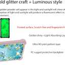 jioeuinly Cricket Ovation Case Compatible with AT&T Radiant Max Phone Case(U705AC/U705AA) Cover [with Tempered Glass Screen Protector][Hard PC + Soft Silicone][Gold Glitter+Luminous] JSF-YHD