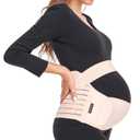 ChongErfei Maternity Belt, Pregnancy 3 in 1 Support Belt for Back/Pelvic/Hip Pain, Maternity Band Belly Support for Pregnancy Belly Support Band (M: Fit Ab 35.5"-47.3", Beige)