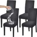 Waterproof Chair Covers 4 Pack, Spandex Dining Chair Slipcovers, Protectors for Kitchen and Dining Room Chairs