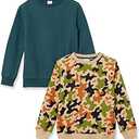 Amazon Essentials Boys and Toddlers' Fleece Crew-Neck Sweatshirts, Multipacks