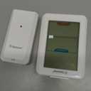 Geevon Digital Hygrometer Indoor Outdoor Thermometer Wireless with Clock, Backlight Temperature Gauge Humidity Monitor, Inside Outside Thermometer with 200ft/60m Range Remote Sensor,White (238688 Small)