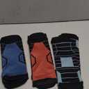 Hylaea Athletic Running Socks Cushion Padded Moisture Wicking Low Cut (X-Large, 3 Pairs Red Blue Green)