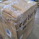 Carter's by DaVinci Adrian Swivel Glider with Storage Ottoman in Ivory Boucle, Greenguard Gold & CertiPUR-US Certified