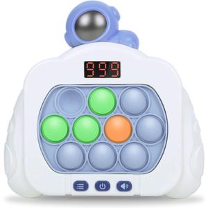 Quick Push Pop Fidget Toys for Kids & Adults, 12 Game Modes Upgraded Light Up Fast Push Bubble Handheld Toy, Stress Relief & Party Favors, Christmas & Birthday Gifts for 3-12 (Astronaut)