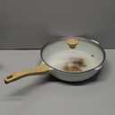 SENSARTE Nonstick Ceramic Saute Pan 12-Inch, 5QT Non-toxic Deep Frying Pan Skillet with Lid, Healthy No Teflon Cookware, Stay Cool Handle, Induction Compatible, PFAS Free