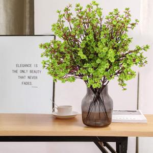 Hananona 10 Pcs Babys Breath Green Flowers Artificial Gypsophila Flowers St. Patrick's Day Fake Silk Flowers for Home Decor Spring Floral Arrangement Table Centerpieces