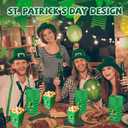 Tenceur 12 Pcs St. Patrick's Day Paper Popcorn Boxes Shamrock Mini Party Boxes Green St. Patrick's Day Treat for Irish Holiday Party Favors Decorations Goodie Candy Cookie Sweet Containers