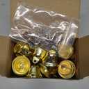 30 Pieces Craft Bells Small Brass Bells for Crafts Mini Vintage Bells with Spring Hooks Tiny for Hanging Wind Chimes Making Dog Training Doorbell Wedding Decor, 1.65 x 1.5 Inch(Gold)