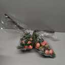 10 Pcs Fake Peach Branches 12.6 Inch Realistic Artificial Peach Fruits Bouquet with Leaves Fruit Decorations for Vase Home Decorations Baby Shower Party