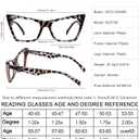 OCCI CHIARI Oversized Cat Eye Reading Glassesfor Women Retro Strong Reader 1.0 1.5 2.0 2.5 3.0 3.5 4.0 (Gray)