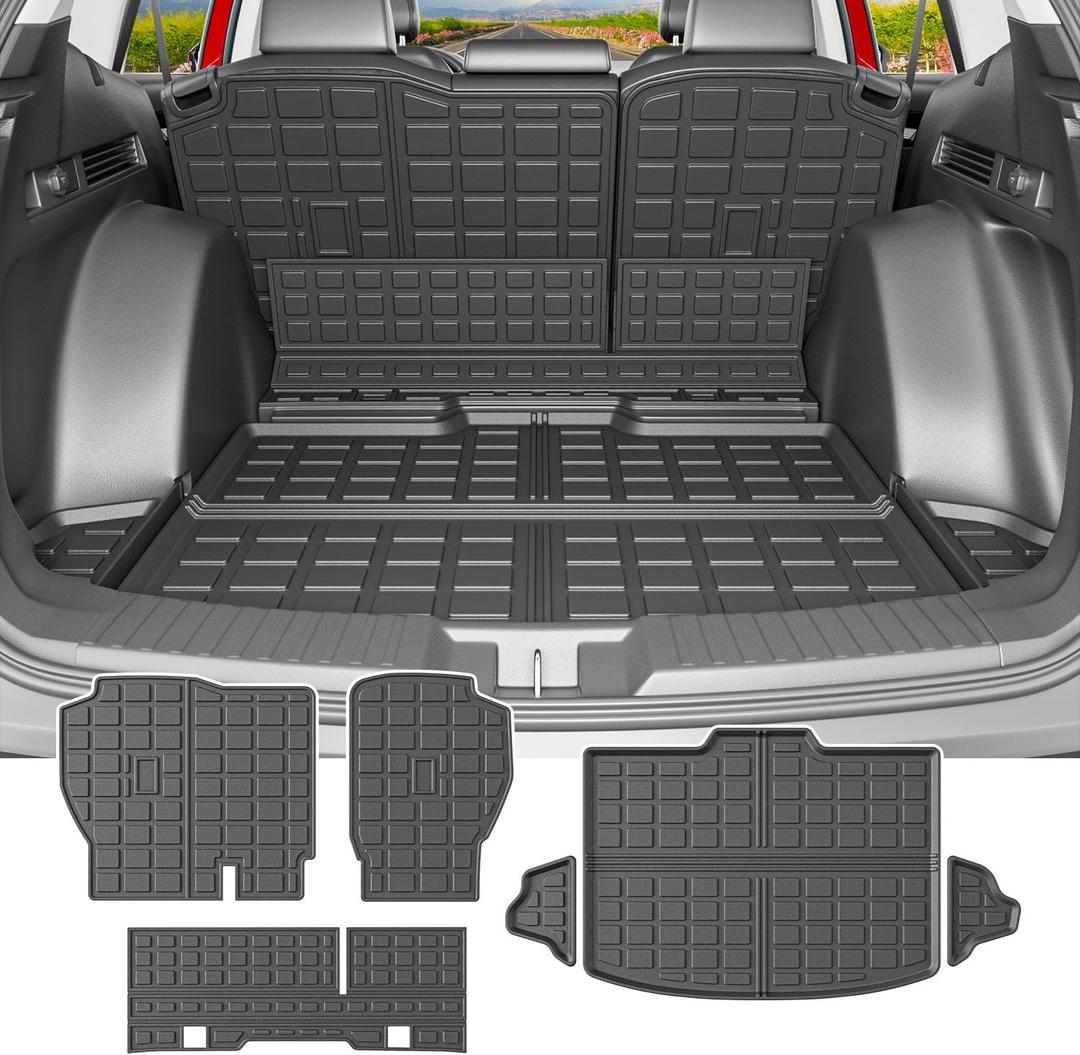 powoq Fuel Cargo Mat Compatible with 2023 2024 2025 2026 Honda CRV Trunk Mat TPE Trunk Liner Backrest Cargo Liner Replacement for 2023 2024 2025 2026 Honda CRV Accessories (Fit Fuel Lower Deck)