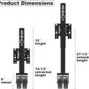 6-inch Dual Wheels Trailer Jack, 13" Vertical Movement, 1500 lbs, for RV, Boat, Trailer and More, Black