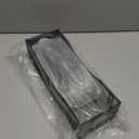 Under Desk Cable Management Tray No Drill, Metal Mesh Cable Management Under Desk with Clamp Mount, 2 Hole Cable Tray with Wire Management and Cord Organizer for Home Office Standing Desk (13.38", Black)