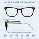 4 x Blue Light Blocking Glasses Men Computer Game Phone Eyeglasses Acetate Frame Metal Core Wire Spring Hinge (Black)