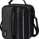 opux Insulated Lunch Box for Men Women Adult, Compact Lunch Bag for Kids Boy Girl Teen, Soft Lunch Cooler Bag for Work School, Leakproof Lunchbox Lunch Pail with Clip-on Buckle, Heather Charcoal