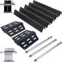 Genesis 300 310 Grill Parts Kit for Weber Genesis E330 E310 S310 E320 S330 S320 EP330 EP310 Parts, Genesis Burner Tube 7621 Flavorizer Bars Heat Deflector Porcelain Steel Grill Parts, 7622 62752
