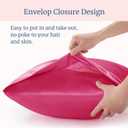 2 x BEDELITE Satin Pillowcase for Hair and Skin, Super Soft and Cooling Similar to Silk Pillow Cases 2 Pack with Envelope Closure, Gift for Women Men(20"x36" King Size, Hot Pink)