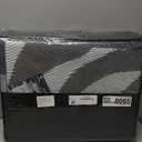 VKLIVING 8'x10' Outdoor Patio Rug, Grey-Floral, Waterproof, Modern Style, Flat Woven, Floral Pattern, Polypropylene, Area Rug, Spot Clean Only