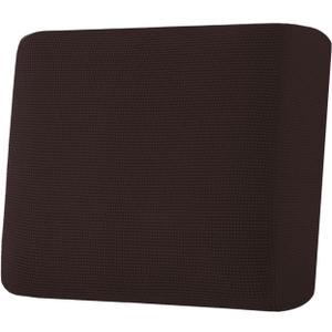 H.VERSAILTEX Super Stretch Individual Seat Cushion Covers Sofa Covers Couch Cushion Covers Slipcover Sets Thick Jacquard Textured Twill Fabric (1 Piece Chair Cushion Cover, Chocolate)