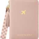 Beautiful Passport Holder for Travel with Wristlet Strap - All-in-One Wallet for Women with Card Slots and Tassel Keychain - Perfect RFID Blocking Case to Keep Your Travel Documents Organized & Safe