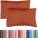 King Pillow Cases Set of 2 - Ultra Soft Hotel Quality Pillowcase Covers - Comfy, Cozy & Wrinkle Free - Shrinkage, Stain & Fade Resistant - Machine Washable Pillow Protectors - 2 Piece Set - Terracotta