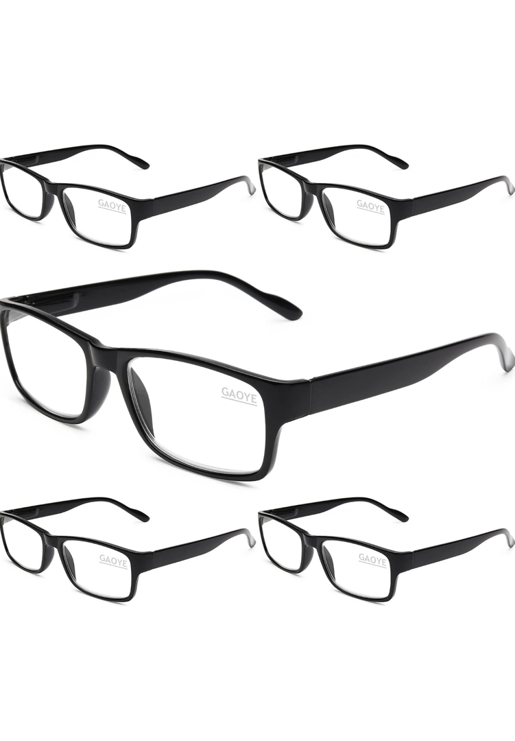 Gaoye Professional Reading Glasses for All Day - Computer Readers with Blue Light Protection - Value Pack +1,75