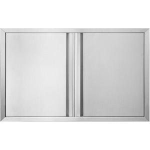 BI-DTOOL Outdoor Kitchen Double Doors 30" W X 21" H BBQ Access Door Thickened 304 Brushed Stainless Steel Doors for Indoor/Outdoor Kitchen Outdoor Cabinet Barbeque Grill or BBQ Island